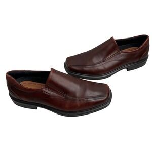 ECCO HELSINKI MEN'S 43 BIKE TOE SLIP ON Shoes Rust Rouille Preppy minimalist